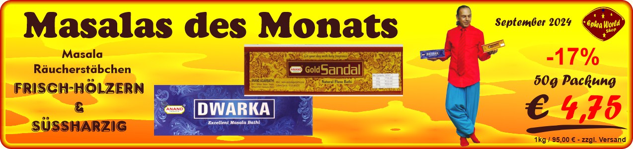 Anand Wood Touch & Gold Sandal 50g Masala Räucherstäbchen 4,75€