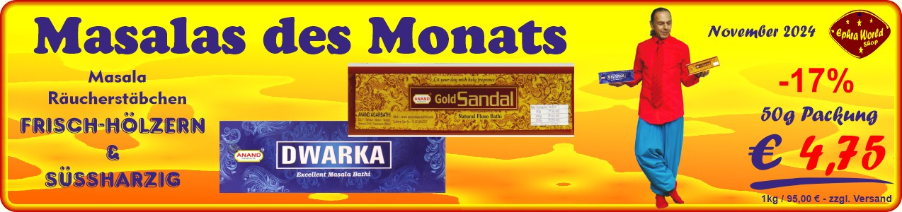 Anand Wood Touch & Gold Sandal 50g Masala Räucherstäbchen 4,75€