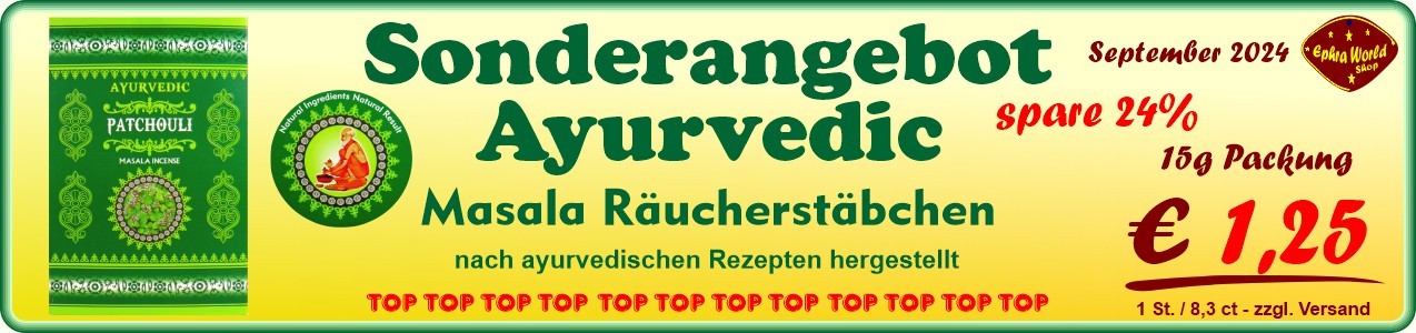 Ayurvedic Masala Räucherstäbchen 15g, 1,25 €