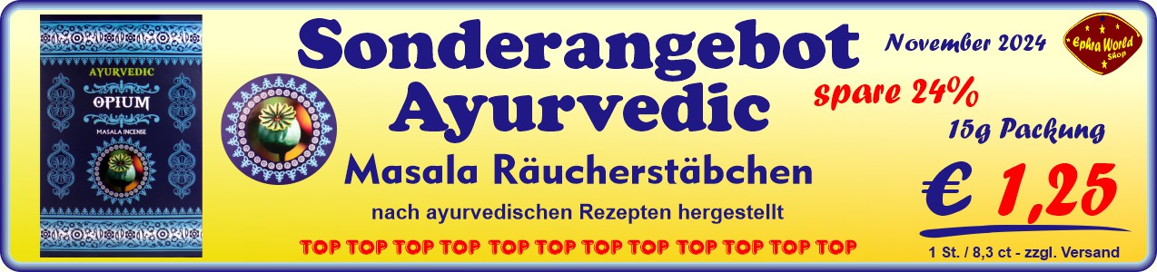 Ayurvedic Masala Räucherstäbchen 15g, 1,25 €