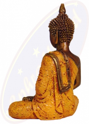 orange Buddha 30cm Thai gold Figur
