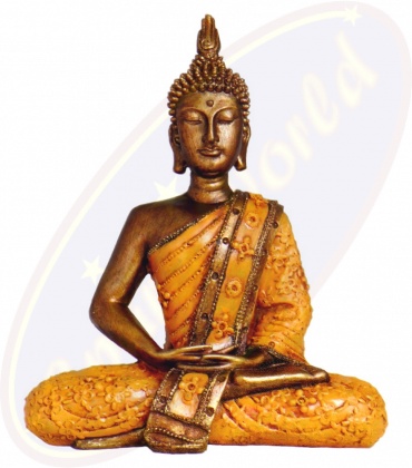 Thai Buddha Figur gold orange 30cm
