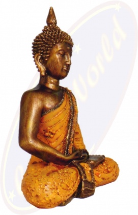 Thai Buddha Figur 30cm gold orange