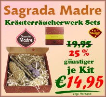 Sagrada Madre Räucherkits, nir das Beste für ausgiebige Räucherrituele.